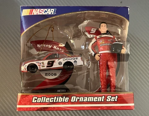2006 Kasey Kahne Collectible Ornament Set NASCAR Team Dodge Car & Figure New! Cover