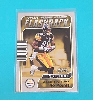 2020 Absolute Fantasy Flashback #FF-PB Plaxico Burress Pitt Steelers Card H3 - Image 1 of 2