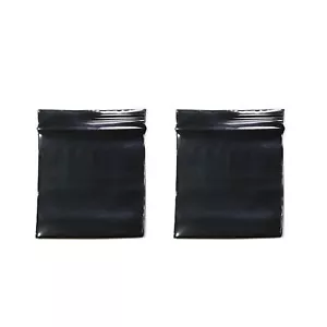 100 Flat Black Poly QuickQlick™ Bags Repacking Pouches 4x5cm (1.5x1.9") - Picture 1 of 4
