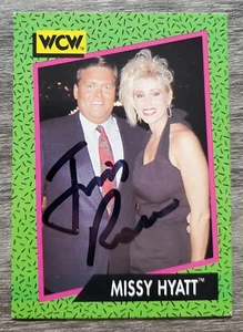 Jim Ross Signed 1991 WCW Card #157 WWE WWF AEW Wrestling Impel LEGEND RAD - Picture 1 of 4