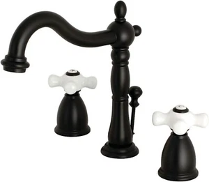 Kingston Brass KB1970PX Heritage 8" Widespread Lavatory Faucet with Matte black - Picture 1 of 3