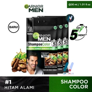 GARNIER Hombre Champú Color Cabello Aceite de Coco 1.0 Natural Negro Larga Duración 3X30ml - Imagen 1 de 23