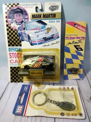 Paquete Mark Martin ~ Road Champs Diecast Stock Car Vintage 1992 pin, llavero ~ nuevo Foto 1 de 4