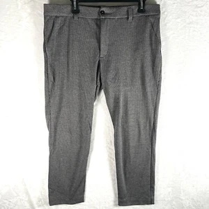 Lee Houndstooth Regular Fit Mid Rise Straight Leg Pants Women 16M Black Gray - Picture 1 of 10
