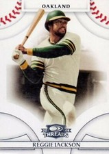 2008 Donruss Threads #36 Reggie Jackson Oakland Athletics HOF