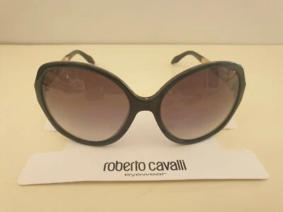 Roberto Cavalli 649S Bucaneve Sunglasses Black Frame Gray Lenses Color 01B-New - Image 1 of 4