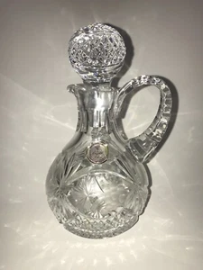 Vintage Kristallklar ~Chardoney ~ Muster geschliffenes Glas Kruzifix mit Stopfen - Bild 1 von 12