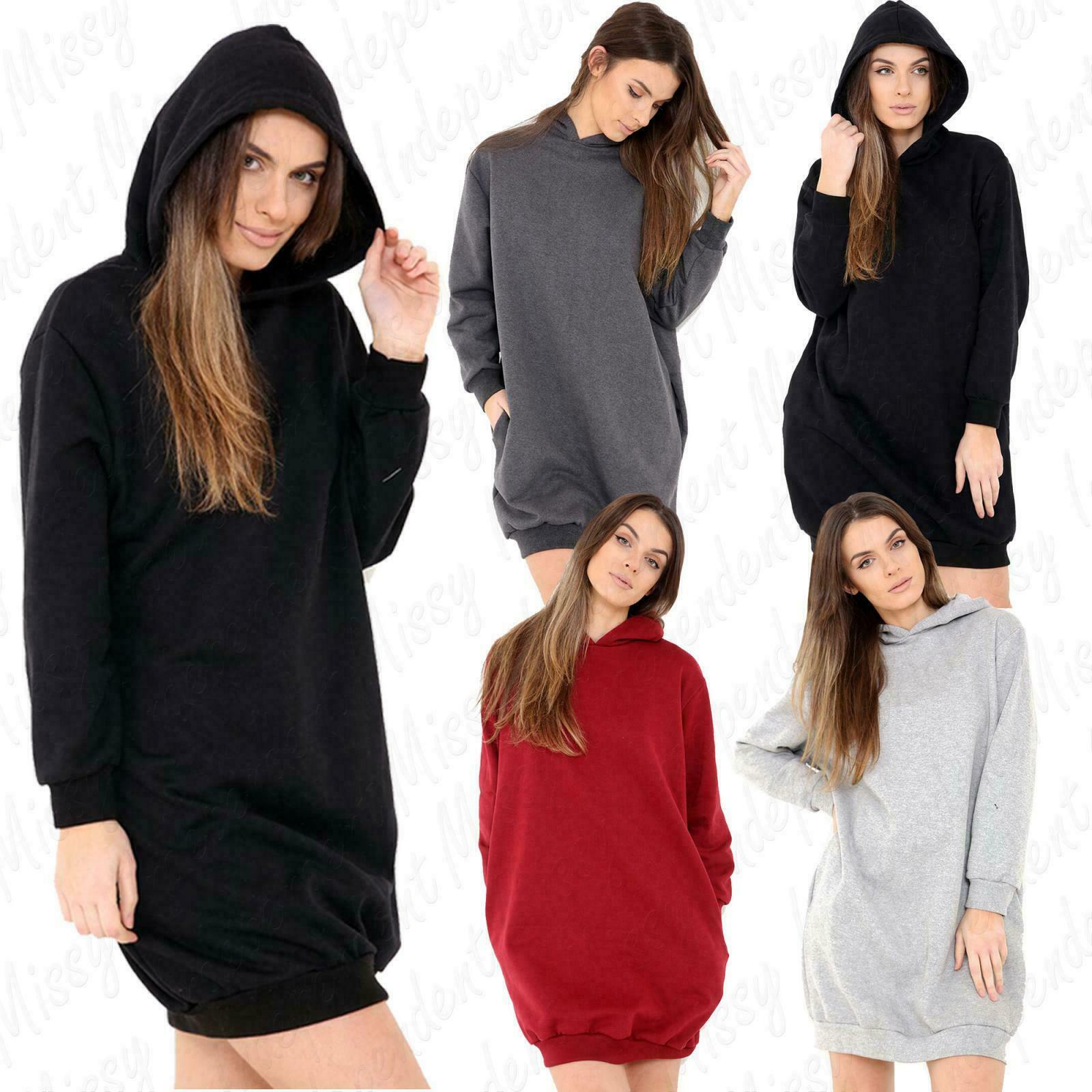 Hooded Sweatshirt Tunic Dress 