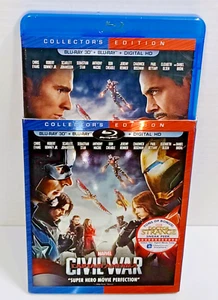 Captain America Civil War Blu-ray 3D + Blu-ray w/Sleeve Original Factory Sealed - Picture 1 of 3