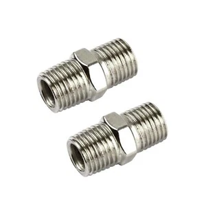Air Line Hose Compressor Fittings / Connector 1/4" BSP Male to Male - Picture 1 of 5