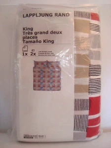 IKEA LAPPLJUNG RAND King Duvet Cover w/ 2 Pillowcases Duvet Multicolor - NEW NIP - Picture 1 of 10