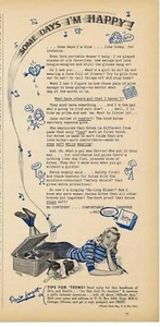 Pubblicità stampa KOTEX Teen & Record Player 1942 alcuni giorni sono felice - Foto 1 di 1