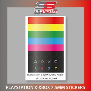 Pegatinas redondas negras de 7,5 mm para PlayStation/Xbox/PC para simulador iRacing/AC conjunto de 2 - Imagen 1 de 2