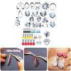 89 Pieces Large Polymer Clay Cutter Set Geometry Circle Earring Tool Cutting