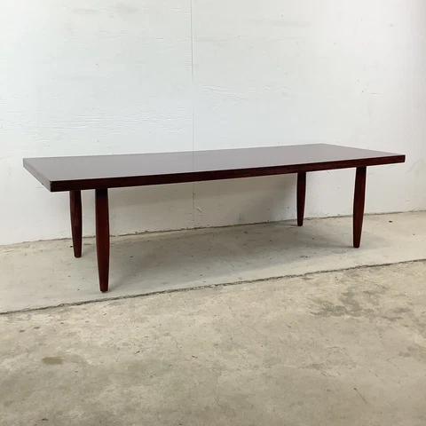 Dark Finish Mid-Century Modern Coffee Table Cover