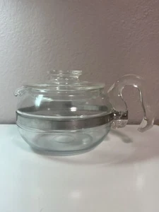 Vintage Mid-Century Pyrex Glass Flameware 6 Cup Tea Pot 8336 w/ Lid READ - Picture 1 of 8