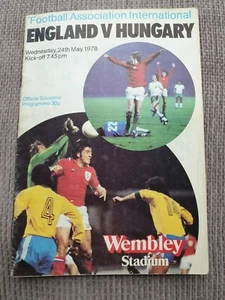 England v Hungary 24th May 1978 Programme Fair Condition - Picture 1 of 3