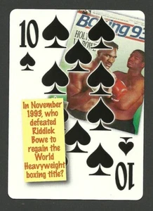 Evander Holyfield Riddick Bowe Boxing Neat Playing Card #3Y9 - Picture 1 of 1