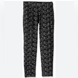 COLUMBIA girls Glacial gray black Printed Leggings fleece pants XS- 6 - Picture 1 of 9