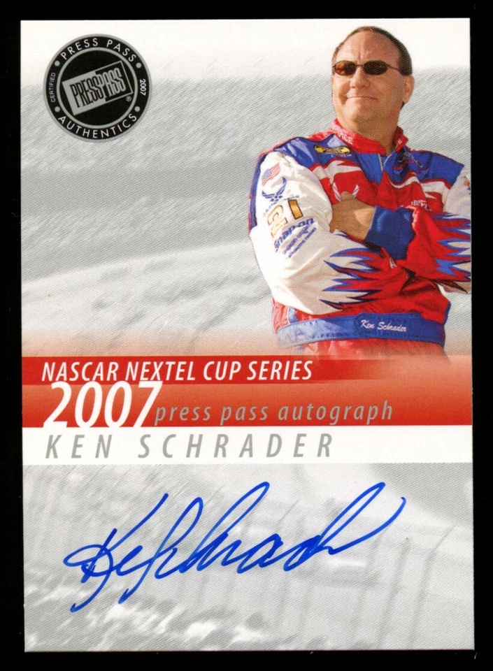 Ken Schrader signed autograph auto 2007 Press Pass Authentics NASCAR Card ~ - Image 1 of 1