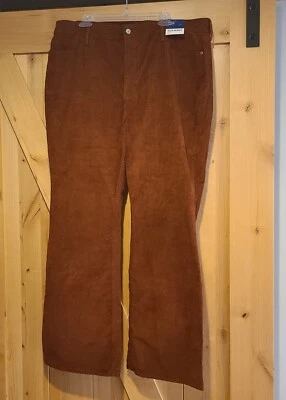 New! Old Navy Higher High Rise Flare Corduroy Pants Redwood Grove Brown Size 20 - Image 1 of 4