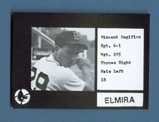 1987 Cain ELMIRA Pioneers Black #16 VINCENT Vinnie DEGIFICO