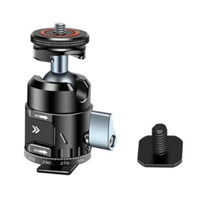 1/4 Hotshoe Mount Adapter 360 Degree Rotatable Aluminum Tripod Head for DSLR - Zdjęcie 1 z 8