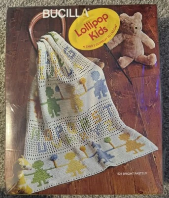 NIP Bucilla LOLLIPOP KIDS Orlon 婴儿/幼儿保护套套件 复古 — 第 1/3 张图片