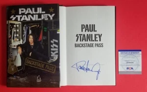 PAUL STANLEY SIGNED 1st ED BOOK "BACKSTAGE PASS" WITH PSA/DNA COA Kiss jsa bas - Picture 1 of 3