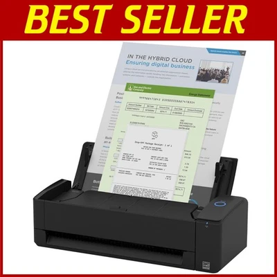 Double-Sided Photo & Receipt Scanner, Auto Feeder, Black - Image 1 of 4