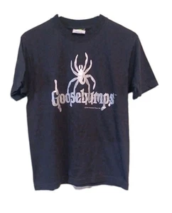 Vintage 1995 Youth Goosebumps T-shirt RL Stine Spider Spooky Black Used As-Is - Picture 1 of 9