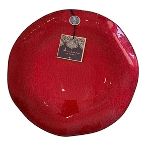 Artistic Accents Red Turkish Glass Charger Plate 13in Christmas Holiday New  - Picture 1 of 10