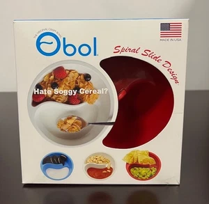 NEW Red OBOL The Original Crispy Bowl Never Soggy Cereal or Chip Dip Bowl - Picture 1 of 1
