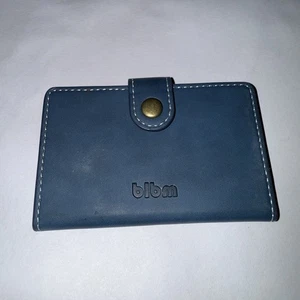 BLBM Bifold Snap Wallet Slim Card Case Blue Unisex - Picture 1 of 5