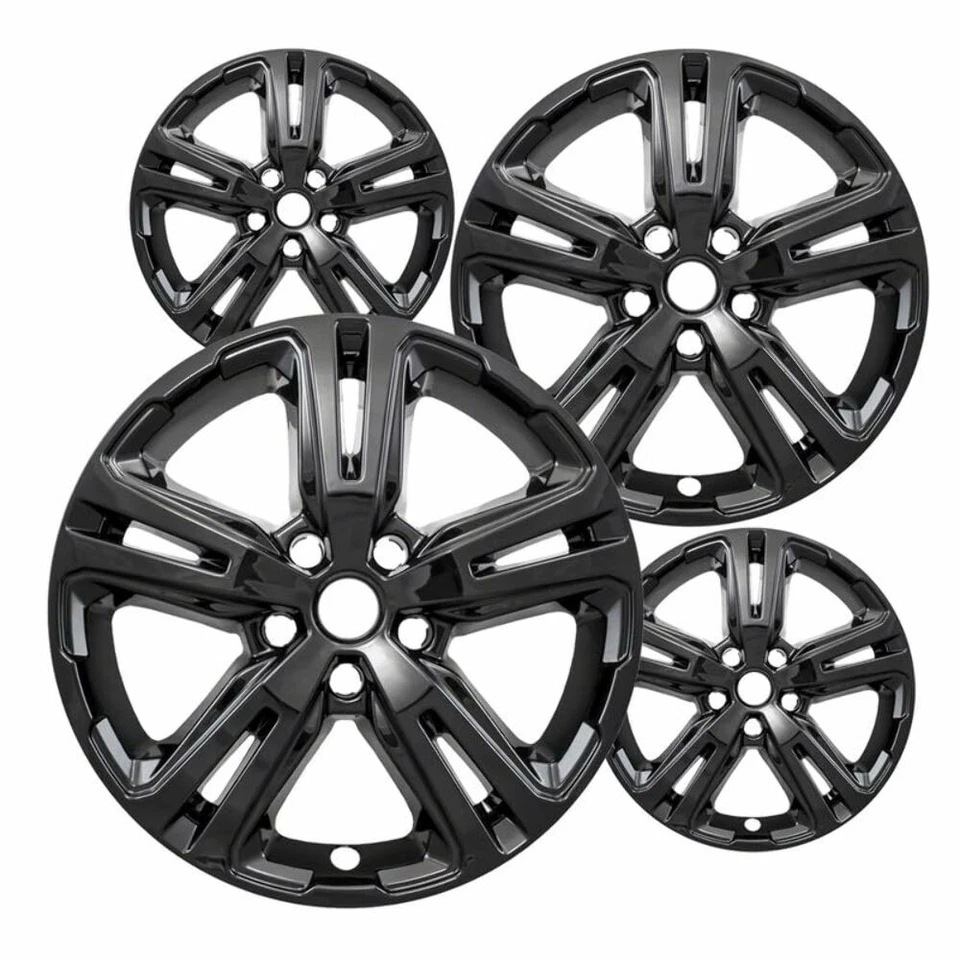 Set of 4 Gloss Black 17" Impostor Wheel Skins for 18-22 GMC Terrain Rim Covers Foto 1 de 4