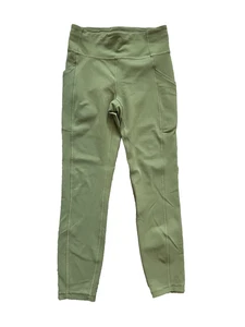 Lululemon Invigorate Leggings SZ 6 Green  High Rise Skinny Logo Sportwear - Picture 1 of 9