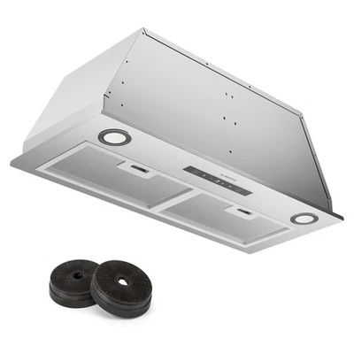 Campana extractora 72 cm 520 m³/h aire de recirculación campana extractora sin cabeza plata  - Imagen 1 de 4