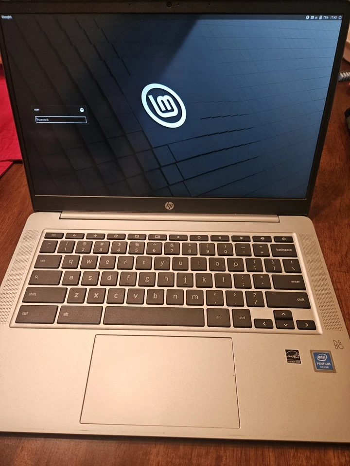 Chromebook HP 14A-NA00051CL (Linux Mint Cinnamon) Intel Pentium 4GB RAM 64GB SSD Foto 1 de 4