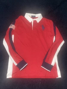 Polo Ralph Lauren Poloshirt Jugend XL USA Flagge Big Pony Langarm - Bild 1 von 9