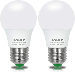 E26 12-24V AC/DC LED Light Bulbs 3W Low Voltage Warm White 3000K E27 Edison Stan - Picture 1 of 7