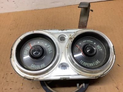 Vintage MOPAR Plymouth Belvedere Fury 1955 1956  GAUGES GASOLINE & TEMP used b - Image 1 of 3