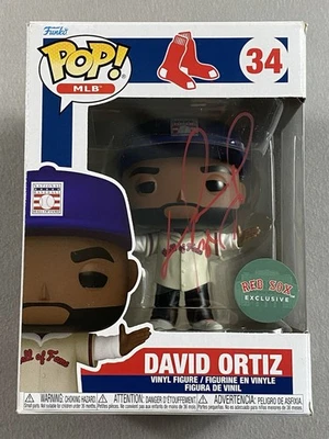 BOSTON RED SOX- DAVID ORTIZ AUTOGRAPH FUNKO HALL OF FAME POP 34 JSA COA - Image 1 of 4