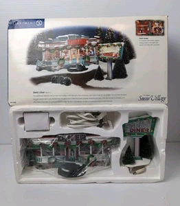 Dept 56 Snow Village Shelly's Diner 55008 Christmas Retired With Original Box  - Picture 1 of 9