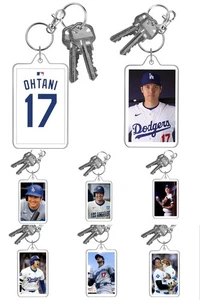 SHOHEI OHTANI Los Angeles Dodgers Custom Baseball Jersey Style Photo Keychain - Picture 1 of 14