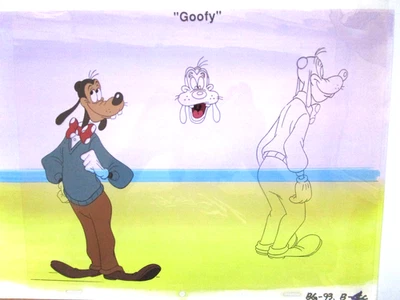 GOOFY GOOF TROOP 1992 dog WALT DISNEY ORIGINAL ANIMATION PRODUCTION MODEL CEL - Image 1 of 4