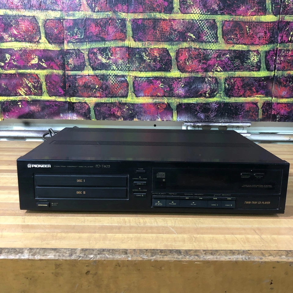 Reproductor de CD Pioneer PD-T403 1989 doble bandeja multidisco (funciona) Foto 1 de 4