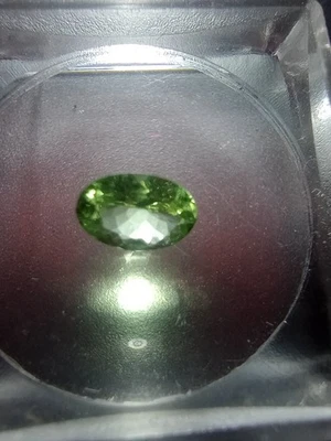 Natural Loose Grossular Garnet 0.5 Ct. Yellow /Green. 5.8 X 4.18 X 2.52mm.  - Image 1 of 3