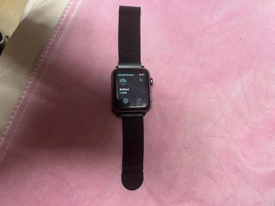 Apple Watch Series 3 42mm - Space Gray (Cellular) STAINLESS STEEL BAND - Image 1 of 4