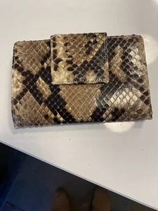 Vintage Genuine Snakeskin Purse with Lambskin Lining In Wallet - Picture 1 of 11