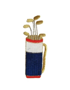 #2310A GOLF CLUB,GOLF BAG EMBROIDERY IRON ON APPLIQUE PATCH - Picture 1 of 1